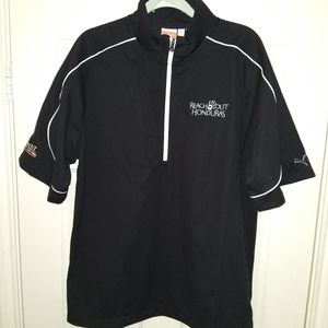 Puma Quarter Zip Short Sleeve Pullover Jacket Men's sz Large